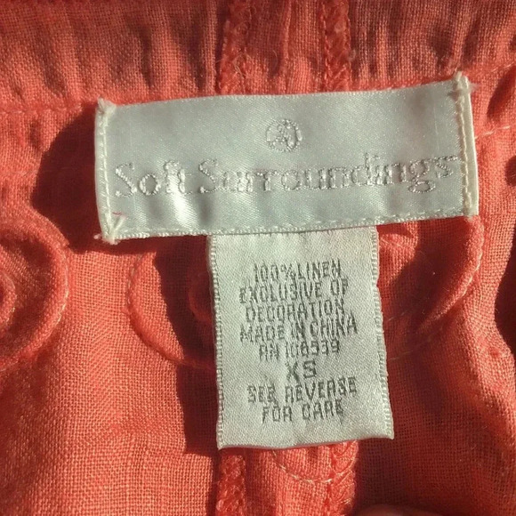 Soft Surroundings Coral Kaftan.   XS - Picture 5 of 6